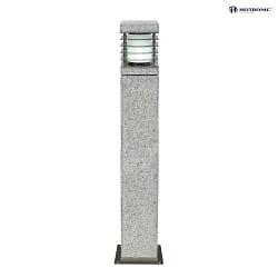 Outdoor Floor luminaire LA MER, E27 max. 20W, granite / inox, seawater resistant, 70cm