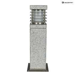 Outdoor Floor luminaire LA MER, E27 max. 20W, granite / inox, seawater resistant, 40cm