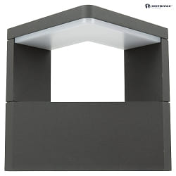 Outdoor LED Wandleuchte BONITA, IP54, 10W 3000K 600lm, Alu, anthrazit, ohne Bewegungsmelder