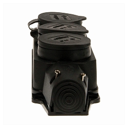 Striscia di alimentazione 3 elemento, Nero