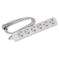 Striscia di alimentazione 6 elemento, Bianco