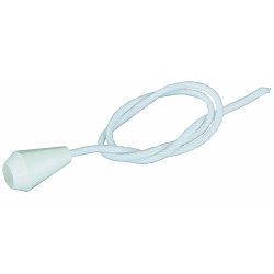 Zugschnur mit Zugkegel, 25cm, wei