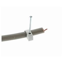 Nagelschellen 200er Pack, flexibel, fr Kabel  4-.7cm, mit Ngeln 35 mm, grau