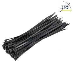 Kabelbinder, 100er Pack, schwarz, 370x4,8mm