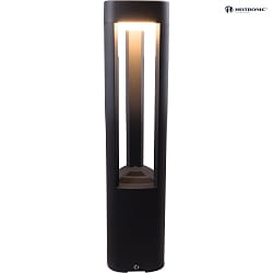 LED Sockelleuchte MARYLAND, IP54, Dreieck-Grundform, 50cm, 9W 3000K 250lm, anthrazit / matt