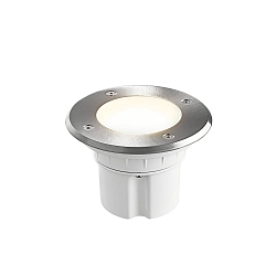 Outdoor LED Boden-Einbaustrahler MESSINA, IP67, rund, Silber, 9W 3000K 550lm, 90