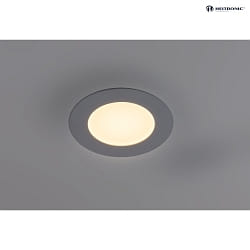 LED Panel LYON Recessed luminaire, round, 168mm, 12W, 3000K, 800lm, IP20, dimmable, silver