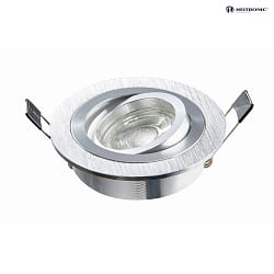 Recessed spot DL7801, ROUND, GU10 & GU5.3, LED max. 8W, IP20, swiveling, brushed aluminum