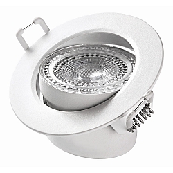 Downlight DL7002 pivotant IP44, blanche gradable