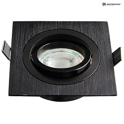 Recessed spot DL7801, SQUARE, GU10 & GU5.3, LED max. 8W, IP20, swiveling, black