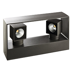 LED Auenwandleuchte VIGO, IP54, 2-flammig, 2x 6W 3000K 530lm, separat schwenkbar, anthrazit