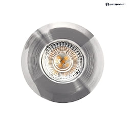 LED Einbaustrahler DL7202, 82mm, 38, 5W, 3000K, 380lm, IP44, Nickel