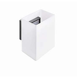 Applique da esterno BALI angolare, resistente agli urti IP54, argento 