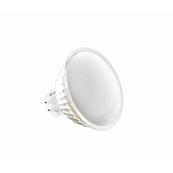 LED NV-Reflektorlampe MR16, 12V AC / DC, GU5.3, 5W 3000K 380lm 100, gefrostet