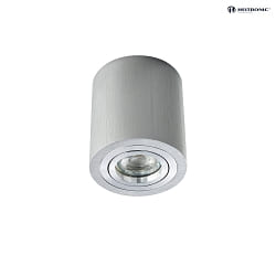 Surface mounted spot ADL9001, round, GU10, IP20, 25 swiveling, brushed aluminum