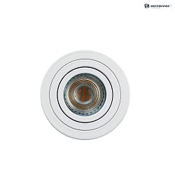 Surface mounted spot ADL9001, round, GU10, IP20, 25 swiveling, white