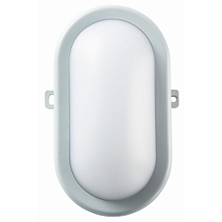 LED Wall / Ceiling luminaire BODRUM, oval, 10W, 4000K, 700lm, light gray