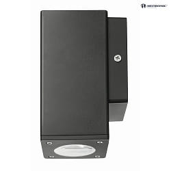 Wall luminaire GALERA Outdoor luminaire, GU10, max. 7W, square, IP54, anthracite, LED max. 9W
