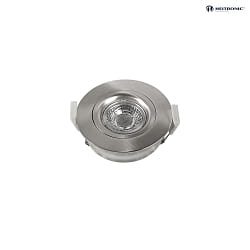 LED Recessed spot DL6809, 7W, 525lm, IP44, 2000-2800K, dimm to warm, cardanic swivelling, nickel matt