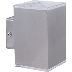 Applique da esterno KUBUS 2 su / gi, 2-Lampadine IP44, Acciaio inossidabile 