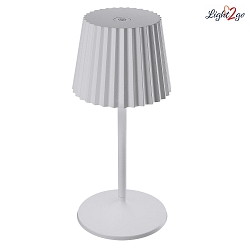 battery table lamp MUFFIN with accumulator, with handle, with touch dimmer IP54, white dimmable