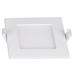 LED Einbaudownlight LE MANS, eckig, 6W, 3000/4000/6000K, 430lm, IP44, dimmbar, wei