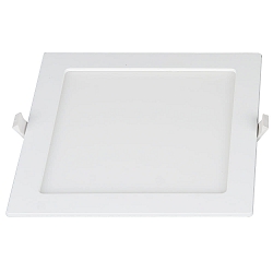LED Einbaudownlight LE MANS, eckig, 18W, 3000/4000/6000K, 1650lm, IP44, dimmbar, wei
