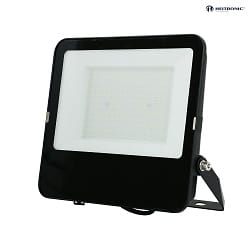 Outdoor LED Flutlichtstrahler DERBY 2.0, IP65, 150cm Kabel (offen), Alu schwarz / gehrtetes Glas, 150W 4000K 24000lm