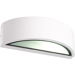 Applique da esterno HOJA su / gi E27 IP54, verniciato a polvere, bianco 