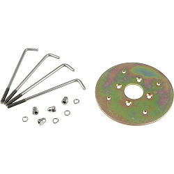 Zubehr fr Heitronic Outdoor Leuchte ARUBA - Sockelbefestigung,  11.2cm, verzinktes Stahlblech