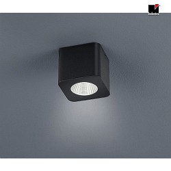 Outdoor LED Deckenleuchte / Badleuchte OSO, IP44, eckig, 7.5W 2700K 370lm 40, CRi >90, dimmbar, mattschwarz