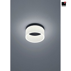 LED Bad-Deckenleuchte LIV 20, IP30,  20cm, 17W 2900K 740lm, CRi >90, dimmbar, mattschwarz