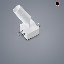 LED Modul fr VIGO - Linienverbinder mit 1 verstellbarem LED Strahler, IP20, 4W 3000K 360lm, dimmbar, mattwei