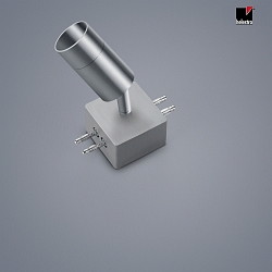 LED Modul fr VIGO - Linienverbinder mit 1 verstellbarem LED Strahler, IP20, 4W 3000K 360lm, dimmbar, mattnickel