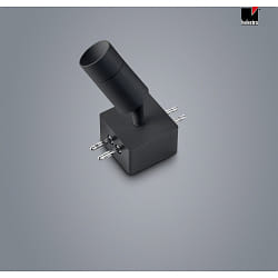 LED Modul fr VIGO - Linienverbinder mit 1 verstellbarem LED Strahler, IP20, 4W 3000K 360lm, dimmbar, mattschwarz