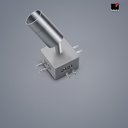 T-connector with spot VIGO 1 flame, adjustable IP20, nickel matt, anodised dimmable