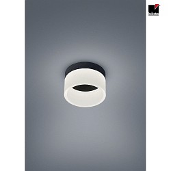 LED Bad-Deckenleuchte LIV 15, IP30,  15cm, 10W 2900K 460lm, CRi >90, dimmbar, mattschwarz