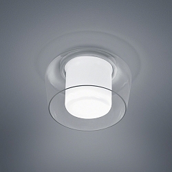 Plafoniera CANIO E27 IP30, chiaro, bianco opaco