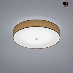 LED Ceiling luminaire BOKI LED, IP20, nickel matt anodised, shade chrome / mocca