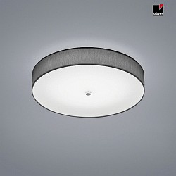 LED Ceiling luminaire BOKI LED, IP20, nickel matt anodised, shade chrome / anthracite