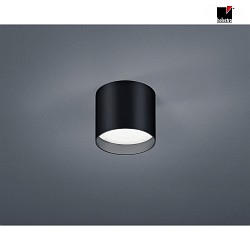 ceiling luminaire DORA round IP20, satined, black matt 