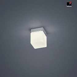 LED Bad-Deckenleuchte KETO, eckig, IP44, 6W 2900K 410lm, CRi >90, schaltbar, Stahl / Glas, chrom