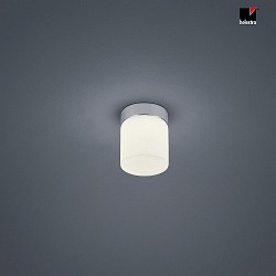 LED Bad-Deckenleuchte KETO, zylindrisch, IP44, 6W 2900K 410lm, CRi >90, schaltbar, Stahl / Glas, chrom