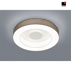 LED Deckenleuchte LOMO, IP20,  65cm, Ringform, 45W 2800K 2840m, CRi >90, dimmbar, Schirm mocca