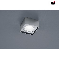 LED Aufbau-Deckenleuchte KARI, IP30, Eckig, 12 x 12cm, 12W 2700K 1030lm, CRi >90, dimmbar, mattnickel