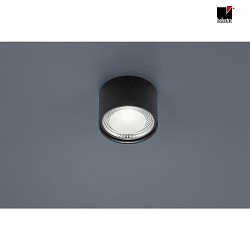 LED Aufbau-Deckenleuchte KARI, IP30, Rund,  11.5cm, 12W 2700K 1030lm, CRi >90, dimmbar, mattschwarz