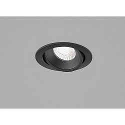 Apparecchio da incasso a soffitto SID IP65, nero opaco dimmerabile