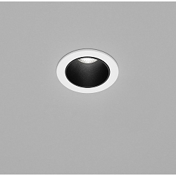 Plafonnier encastr PIC rond IP20, noir, blanche