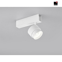 LED Deckenstrahler PONT, 1-flammig, IP20, 9.5W 2700K 590lm, fokussierbar 15-45, CRi >90, verstellbar, dimmbar, Mattwei