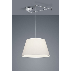 Luci a sospesione CERTO 1 E27 IP20, cromo, bianco